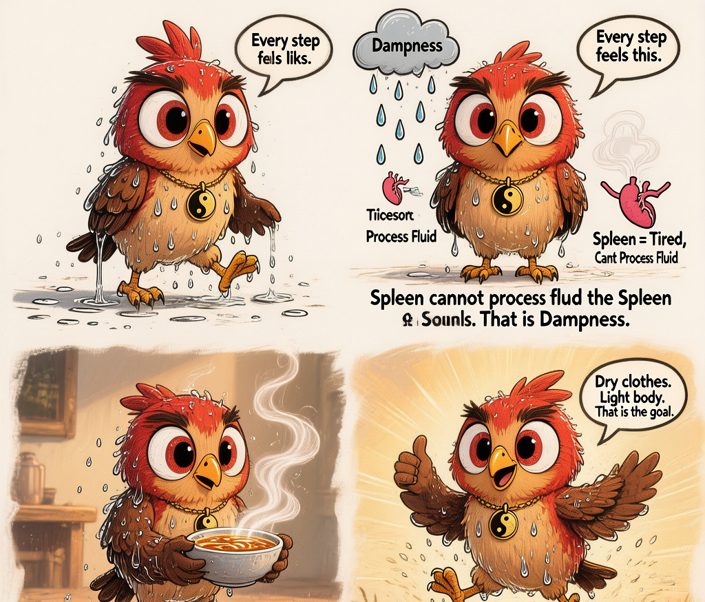 Ollie comic: Dampness and heavy limbs explained
